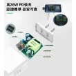 【GAGEDA】20W雙孔充電頭 PD+QC閃充充電器(適用蘋果iPhone/安卓/三星/OPPO/ASUS)