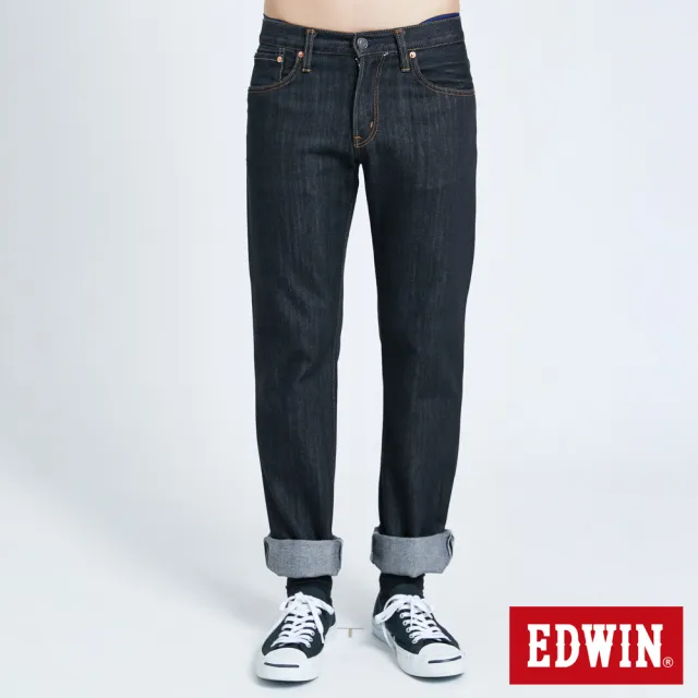 【EDWIN】男裝 503 重磅五袋直筒牛仔長褲(黑色)
