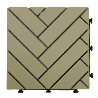 【特力屋】 經典防水拼接地板 斜紋米 30x30cm 4入
