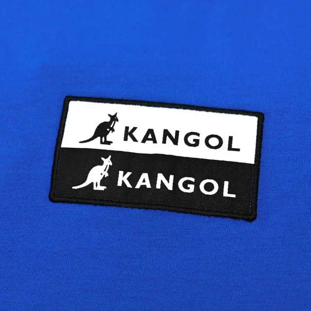 【KANGOL】短袖 短T 中性 藍 黑白LOGO 圓領 袋鼠 棉 男(6225100894)