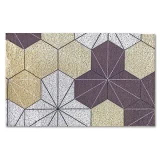 【特力屋】絲圈刮泥可剪裁地墊/踏墊 抽象 50x80cm