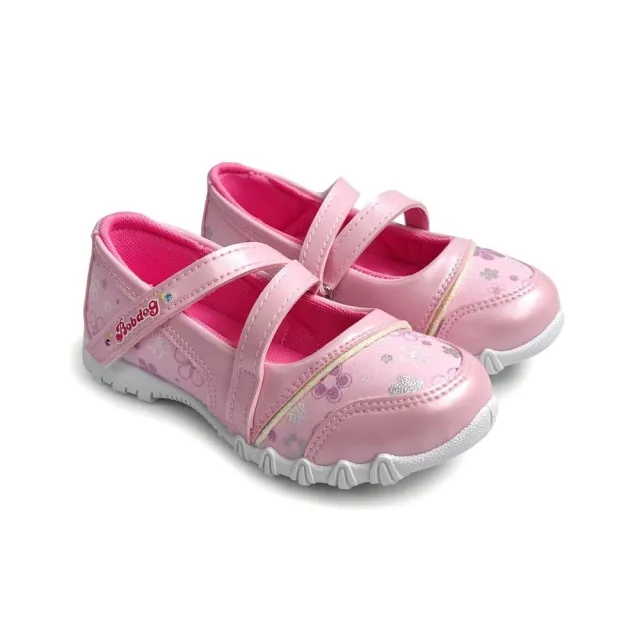 【樂樂童鞋】台灣製氣質繞帶皮鞋-粉色(台灣製 MIT 女童鞋 花童鞋 女童皮鞋)