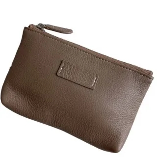 【米蘭精品】現貨+預購 真牛皮零錢包真皮錢包短夾隨身手拿包男女包包(簡約迷你牛皮手拿74cd13)