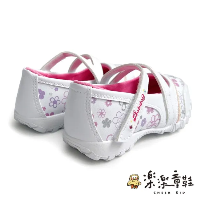 【樂樂童鞋】台灣製氣質繞帶皮鞋-白色(台灣製 MIT 女童鞋 花童鞋 女童皮鞋)