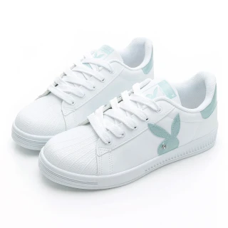 【PLAYBOY】Twinkle Dreamer 璀璨霓光貝殼小白鞋 -白藍綠-Y82221L