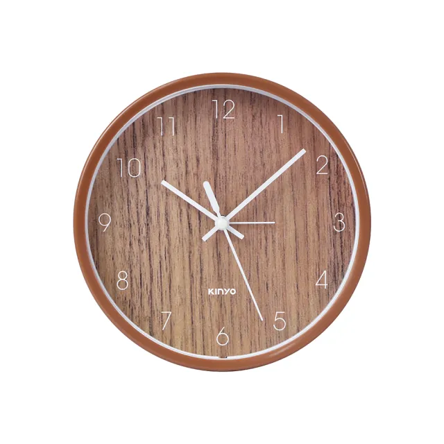 【KINYO】6.5吋簡約木紋桌鐘/掛鐘(ACK-7108)