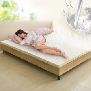 【LooCa】防蹣抗敏2.5cm益生菌舒眠HT乳膠床墊-單大3.5尺(共2色)
