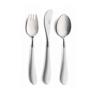 【Cutipol】白柄不銹鋼餐具三件組 刀叉匙(Alice系列)