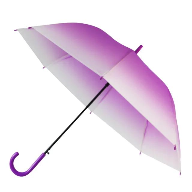 【雙龍牌】日系環保自動傘 漸層半透明傘果凍傘(加大傘面防風雨傘直立傘A0557g)