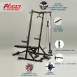 【Fitek】三合一深蹲架附加滑輪機含七段可調舉重椅-附有變徑管/臥推架(引體向上／重訓架／重訓椅)