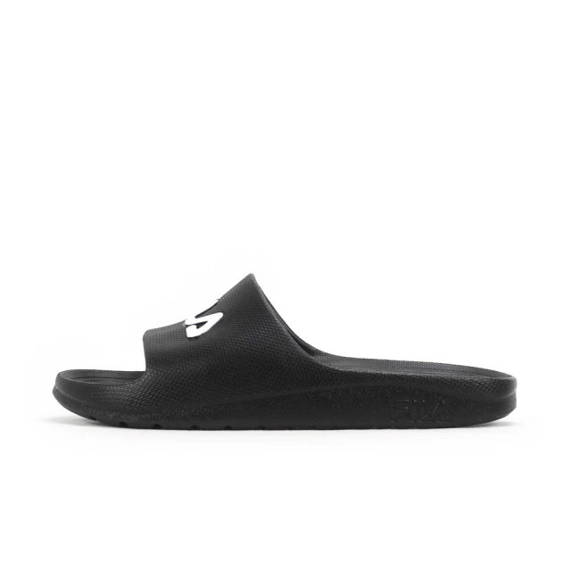 FILA Sleek Slide 男女 涼拖鞋 基本款 LOGO 夏季 海灘 情侶穿搭 黑白(4-S355W-001)