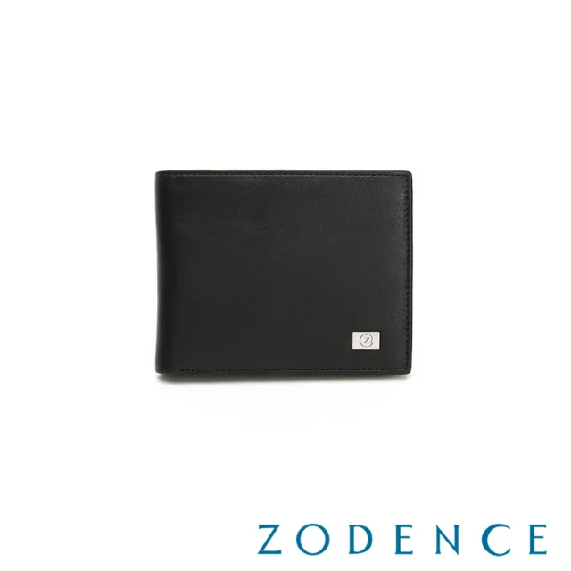 【ZODENCE 佐登司】SLEEK進口牛皮7卡短夾(黑)