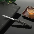 【PUSH!】品茗喝茶具大馬士革紋不銹鋼茶刀普洱茶刀解茶撬茶器茶具配件(茶刀T11)