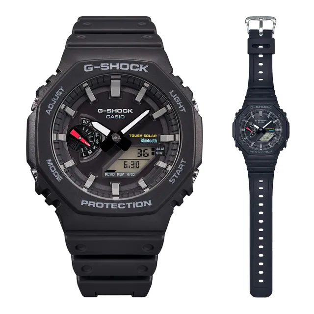 CASIO 卡西歐】G-SHOCK 藍牙太陽能八角農家橡樹雙顯手錶(GA-B2100-1A