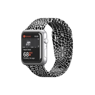 【Richmond&Finch】R&F Apple Watch 瑞典時尚矽膠錶帶 38/40/41mm-墨染RF