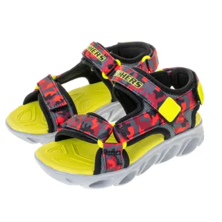 【SKECHERS】男童鞋 涼鞋 拖鞋系列 HYPNO-SPLASH 燈鞋(400077LBKRD)