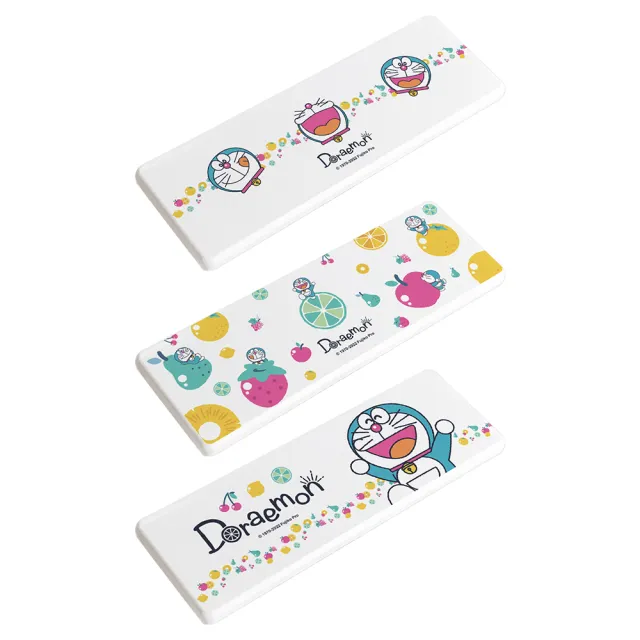 【收納王妃】Doraemon 哆啦A夢  水果系列 硬式珪藻土 洗漱墊 杯墊 牙刷架 瀝水 吸水(尺寸:24X8X0.9CM)