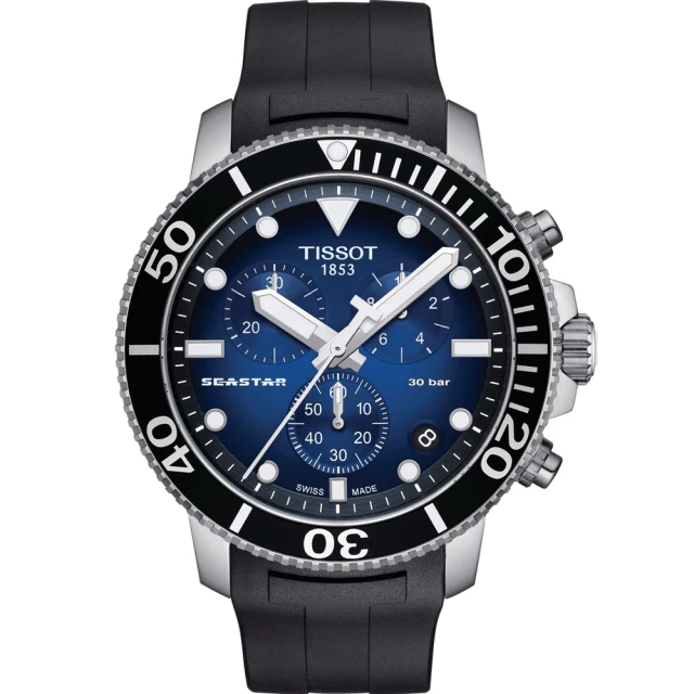 【TISSOT 天梭 官方授權】Seastar 海星300米潛水錶 母親節(T1204171704100)