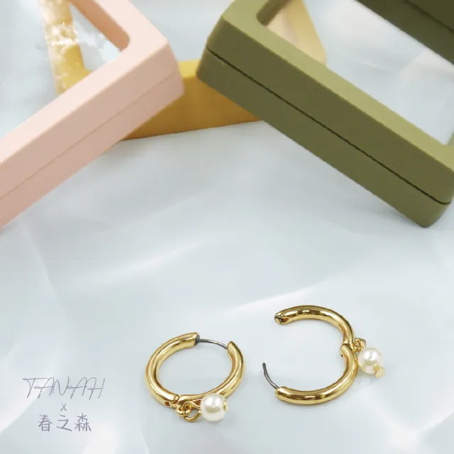 【TANAH】復古時尚圓環珍珠耳針款(E028)