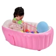 【寶盒百貨】嬰幼兒充氣折疊浴缸(兒童戲水池 玩具池 攜帶式泡澡桶 游泳池浴缸)