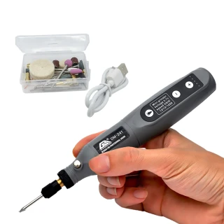 【工作幫】USB充電式無線筆型電鑽組-附配件(電動切割刀 拋光機 清潔刷 刻字 雕刻筆 打磨機 切割機 鑽頭組)