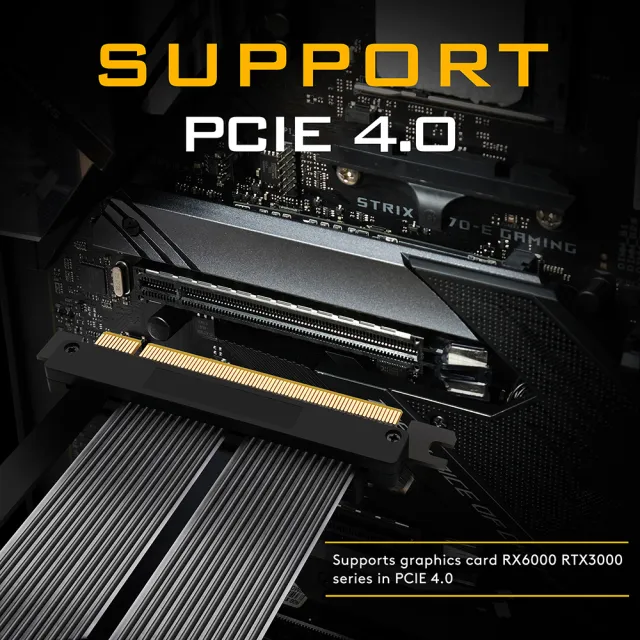 【EZDIY-FAB】新型PCIe4.0 16x VGA 顯示卡 延長排線 30cm 90度(顯卡延長排線)