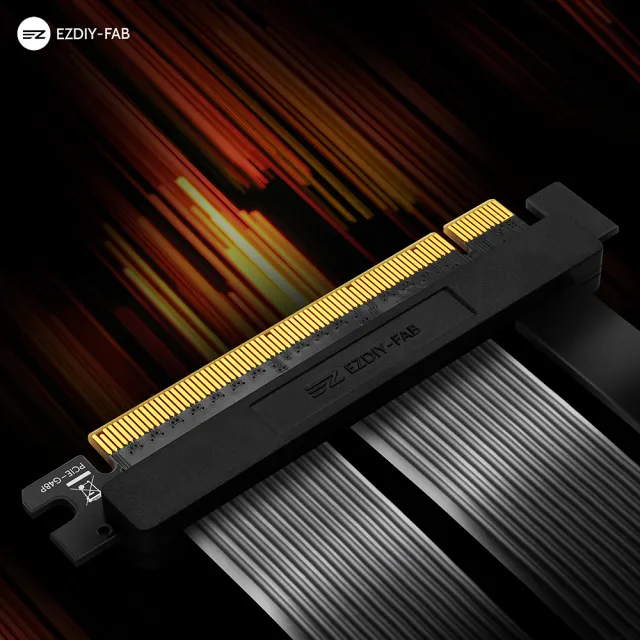 【EZDIY-FAB】新型PCIe4.0 16x VGA 顯示卡 延長排線 20cm 90度(顯卡延長排線)
