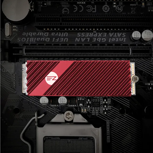 【EZDIY-FAB】M.2 2280 SSD散熱器 雙面散熱器 PS5用 高性能SSD散熱器-黑色/紅色/銀色(M.2散熱器)