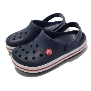 【Crocs】洞洞鞋 Crocband Clog K 藍 布希鞋 童鞋 中童 涼拖鞋 小朋友 卡駱馳(207006485)