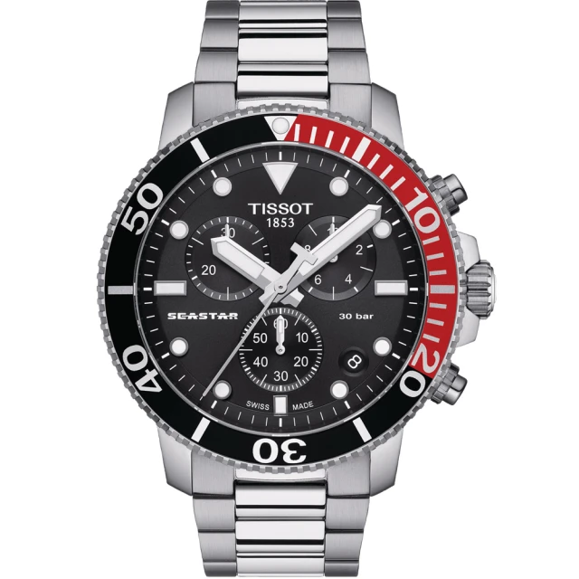 【TISSOT 天梭 官方授權】SEASTAR 海星計時潛水錶 男錶 手錶  母親節 禮物(T1204171105101)