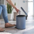 【TrueLife】莫蘭迪色圓筒垃圾桶-4.5L(腳踏垃圾桶/緩降垃圾桶)