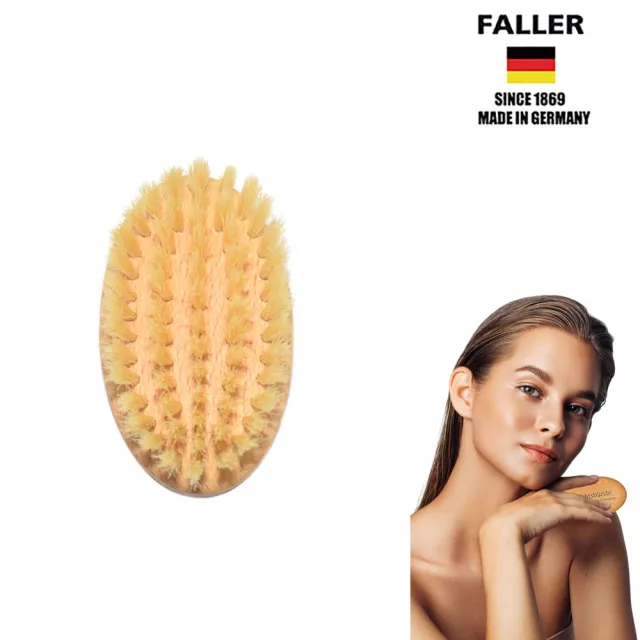 【FALLER 芙樂】德國製白豚鬃臉部深層按摩乾刷(乾刷/沐浴按摩美容潔顏/雙11)