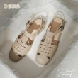【J&H collection】新款包頭後空平底涼鞋(現+預  黑色 / 米白色 / 奶茶色)