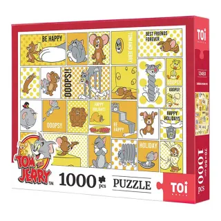 【TOi 圖益】拼圖1000片Tom and Jerry湯姆貓和傑利鼠永遠好朋友(動漫插畫  DIY生日益智桌遊開學季送禮物)