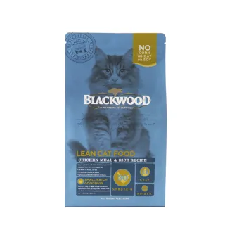 【BLACKWOOD 柏萊富】特調成貓低卡配方《雞肉+糙米》4磅/1.8kg(貓飼料 貓乾糧)