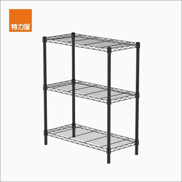 【特力屋】烤漆三層架寬75*深35*高90公分黑
