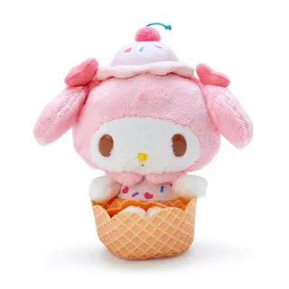 【小禮堂】美樂蒂 絨毛玩偶娃娃 《甜蜜蜜冰淇淋店》(平輸品)