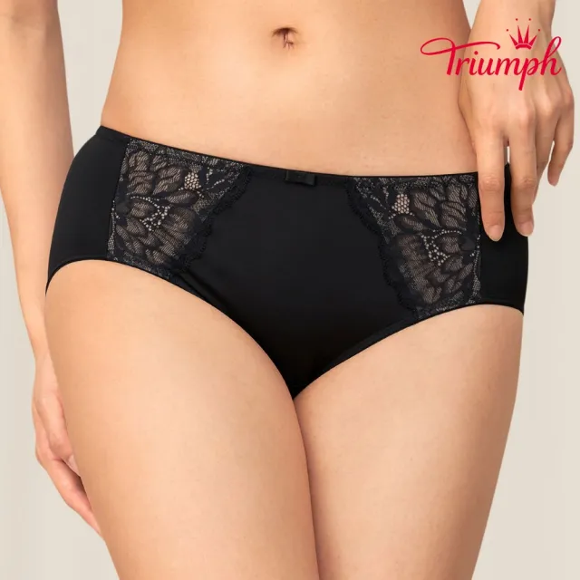 【Triumph 黛安芬】舒柔優雅系列 中腰平口內褲 M-EL(時尚黑)