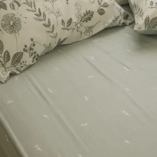 【翔仔居家】100%精梳純棉枕套床包3件組-卉之森(加大)