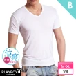 【PLAYBOY】2+1件組 日本涼感纖維輕透羅紋短袖衫-速(圓領/V領/男內衣/短袖)