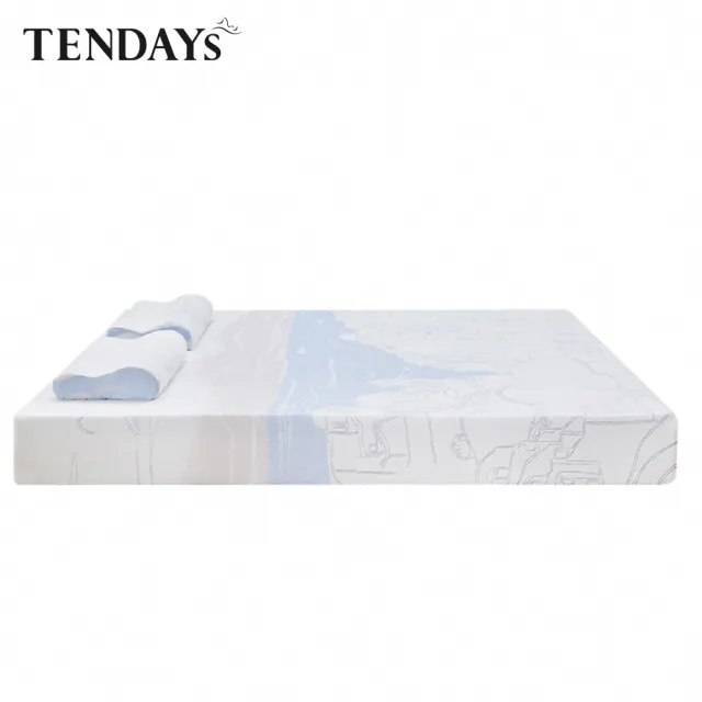 【TENDAYS】希臘風情紓壓床墊7尺特規雙人(22cm厚 可兩面睡 記憶床墊)