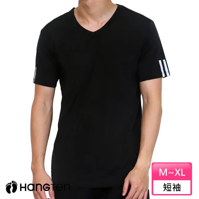 【Hang Ten】吸濕快乾抗菌涼感短袖_HT-B12011(黑)