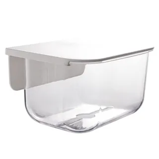 【Conalife】多功能無痕黏貼壁掛平放透明抽屜盒- 4入(收納各式文具 小物)