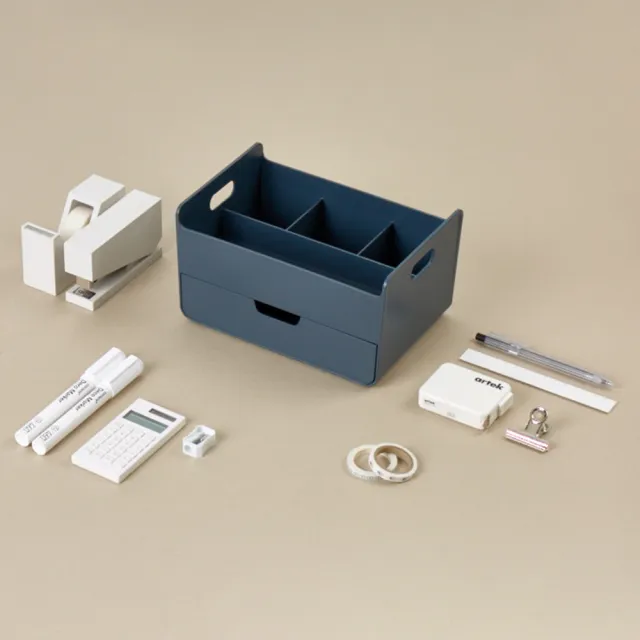 【SYSMAX】〔希思美〕桌面多功能收納盒/普魯士藍(收納盒/小物收納箱/手提式/居家寢室/可堆疊)