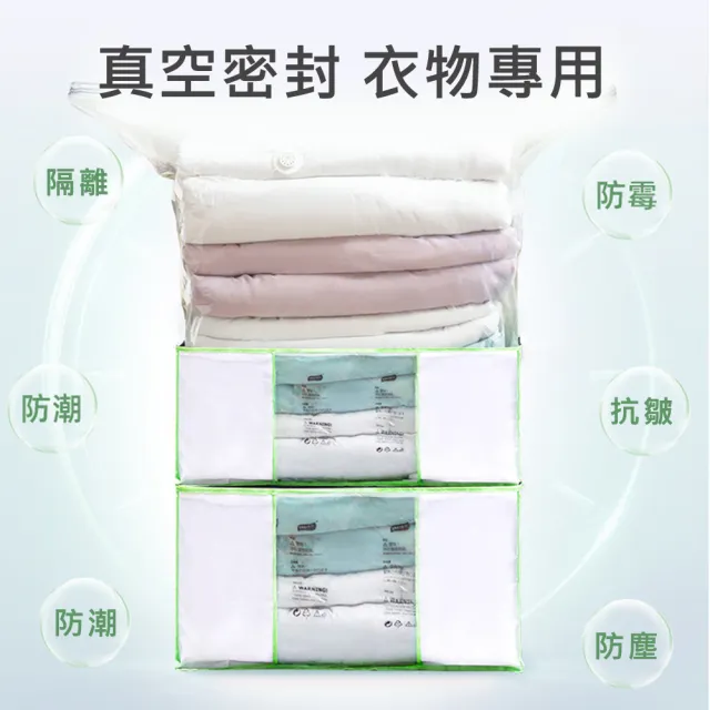 【TAI LI 太力】送電泵-中號二合一衣物棉被真空壓縮袋收納箱(65x50x15.5cm+抽氣電泵)