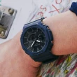 【CASIO 卡西歐】G-SHOCK 太陽能智慧藍芽八角雙顯錶-藍(GA-B2100-2A 農家橡樹)