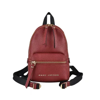 【MARC BY MARC JACOBS】經典金屬金字LOGO皮革後包(紅)