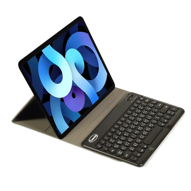 Powerway For iPad Air 5/Air 4平板專用圓典型藍牙鍵盤/皮套(10.9吋)