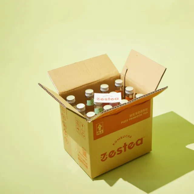 【Zestea Kombucha】經典原味組合 300ML*12瓶(無添加、富含益生菌)