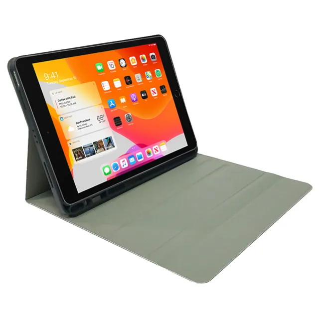 Powerway For iPad 9/8/7平板專用圓座型分離式藍牙鍵盤皮套組(10.2吋)